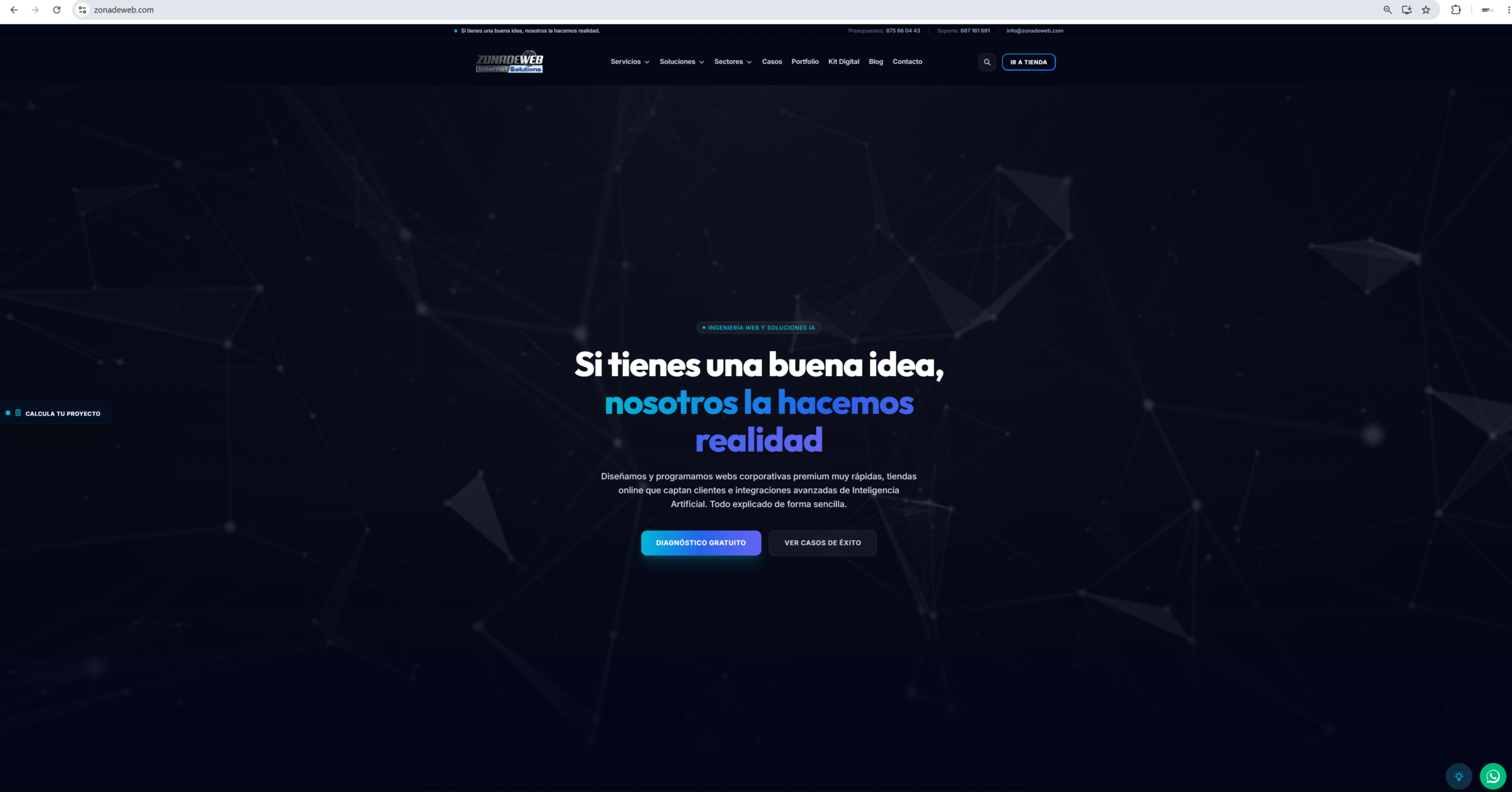 Proyecto digital desarrollado con el apoyo de Zonadeweb: Soluciones con inteligencia artificial